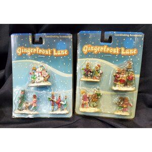 GINGERFROST LANE Gingerbread Man Christmas Village lot of 7 figures figurines